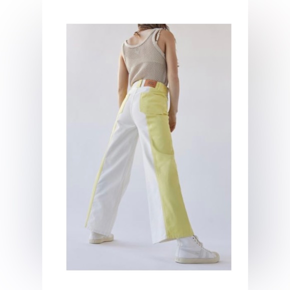 Urban Outfitters Denim - URBAN OUTFITTERS yellow/white wide leg pants. BDG size 28 NEVER WORN